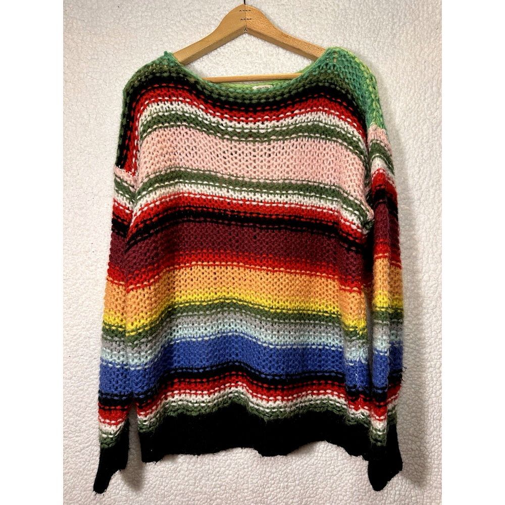 MANOUSH Oversize Rainbow Sweater Size S